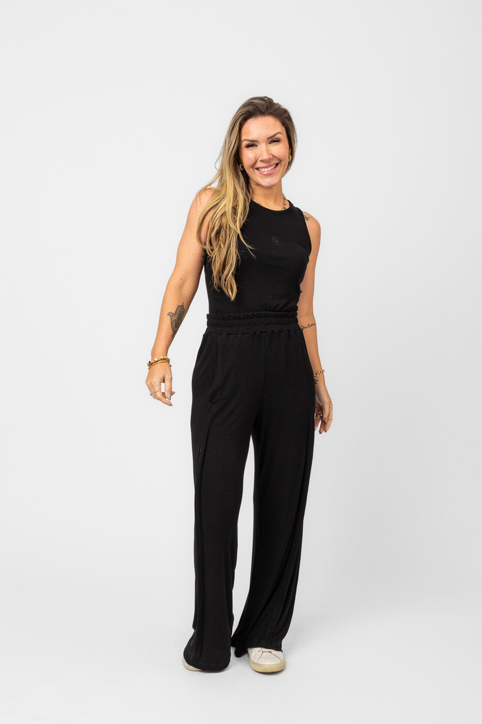 CONJUNTO CALÇA E REGATA NOUNOU PRETO