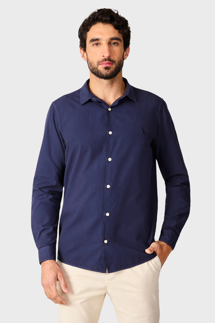 Camisa Reserva ML Regular Nova Paraty Azul Marinho