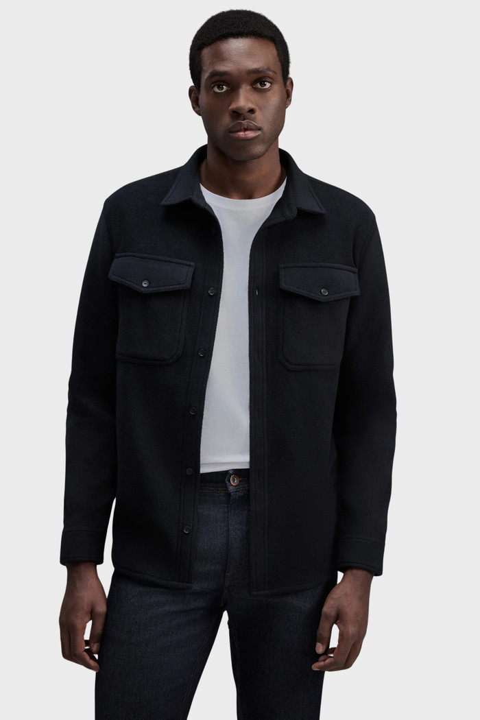 Overshirt Reserva Fleece Damien Preto Overshirt Reserva Fleece Damien Preto