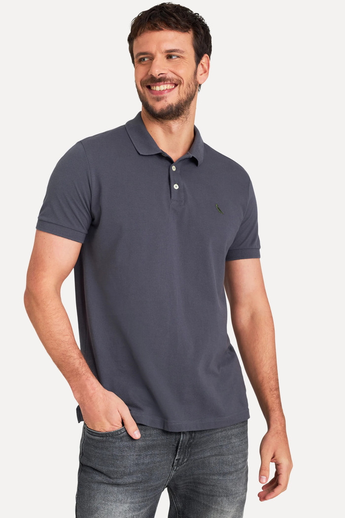 Camisa Polo Reserva Piquet Básica Fuligem Camisa Polo Reserva Piquet Básica Fuligem