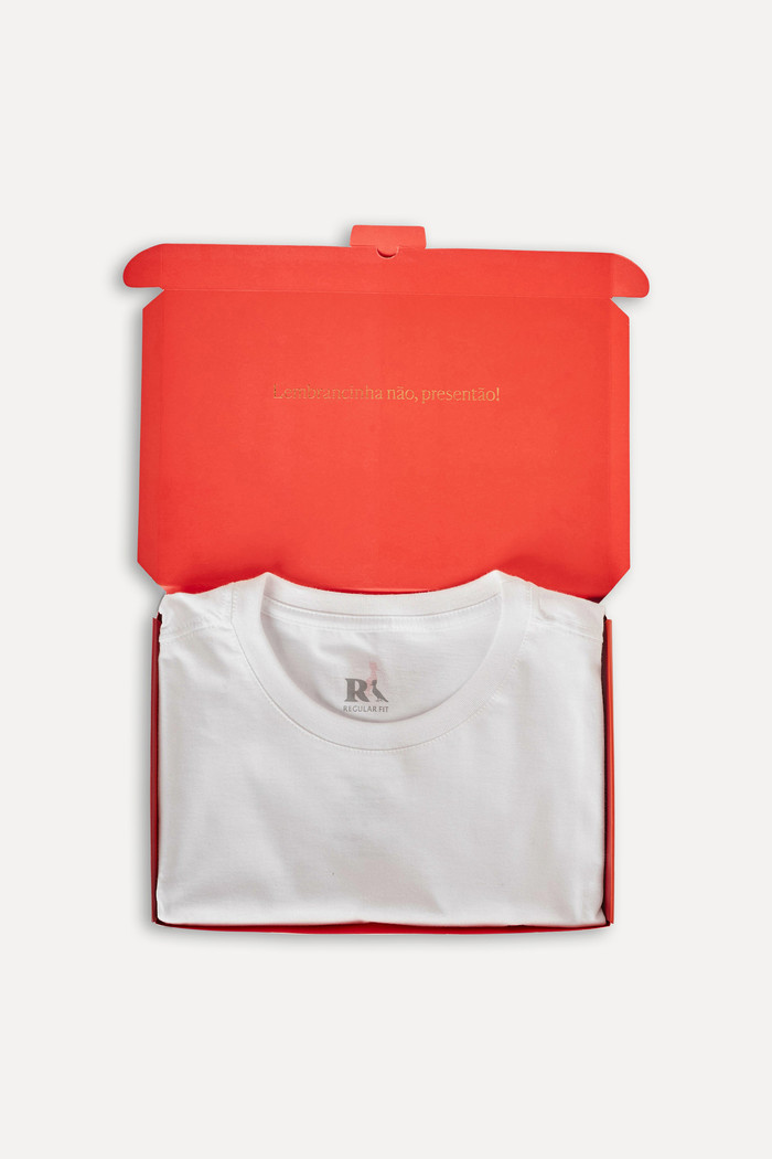 Camiseta Reserva Kit Gift Pica-Pau Rosa Regular Branca