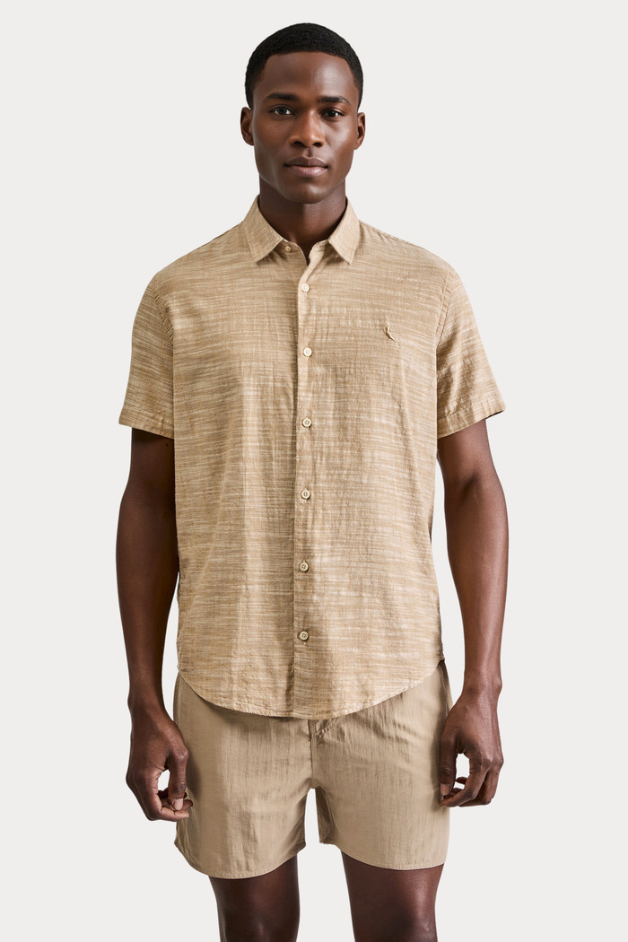 Camisa Reserva Manga Curta Flame Leve Ocre