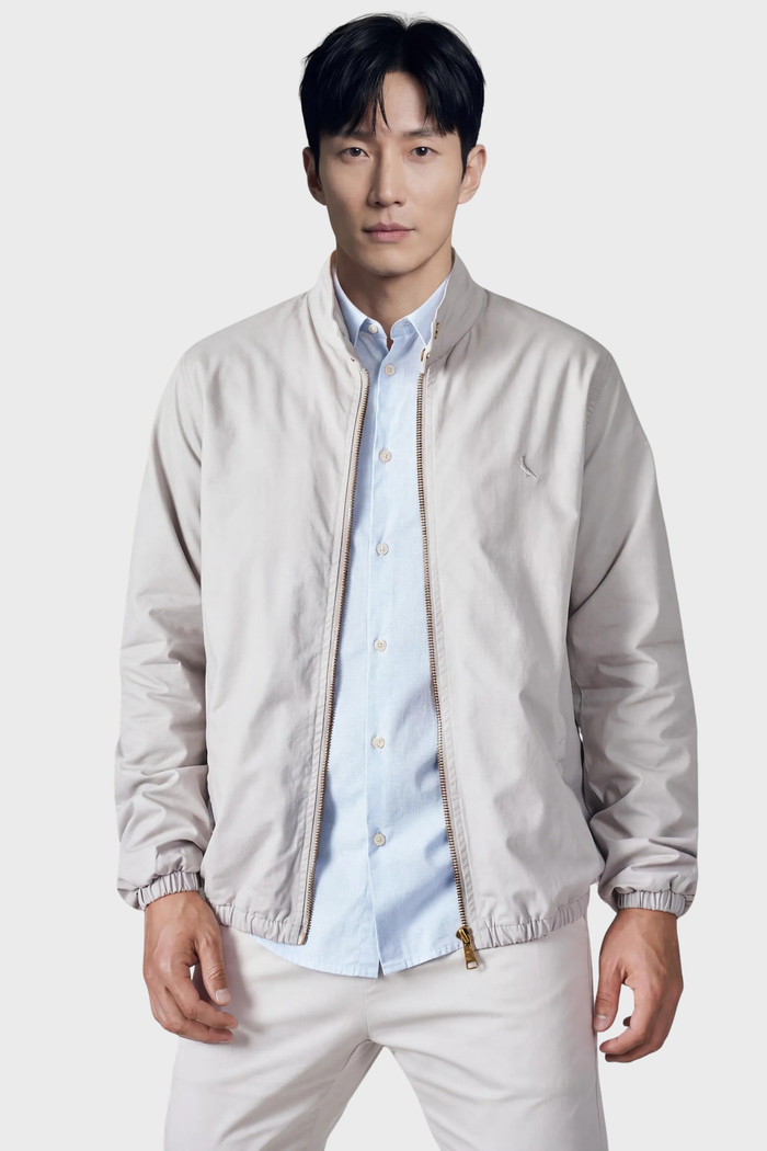 Jaqueta Reserva Masculina Casual Sarja Cinza Concreto