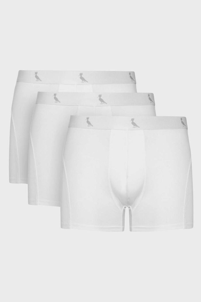 Kit 3 Cuecas Boxer Básicas Reserva Monocromática Branca