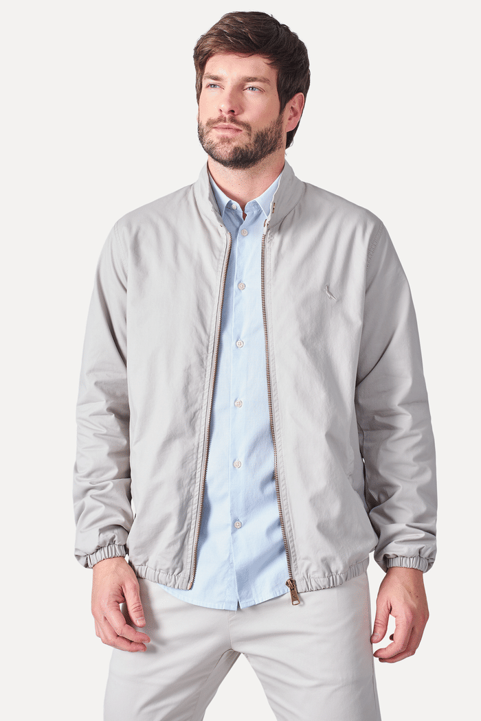 Jaqueta Reserva Masculina Casual Sarja Cinza Concreto