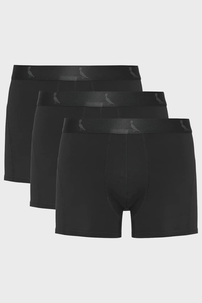 Kit 3 Cuecas Boxer Básicas Reserva Monocromática Preta
