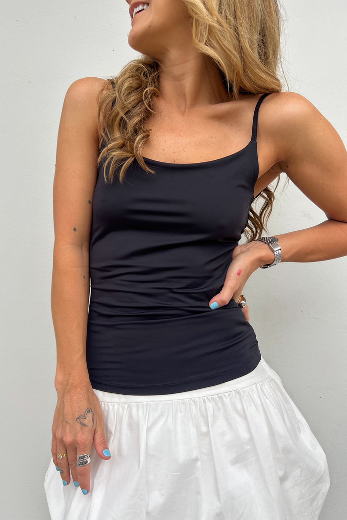 Blusa Feminina de Corda Preta Emília - Mini Moni