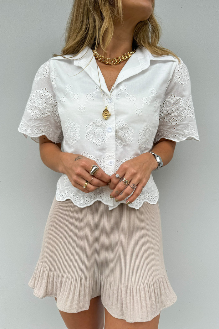 Mini Camisa Branca de Laise - Mini Moni