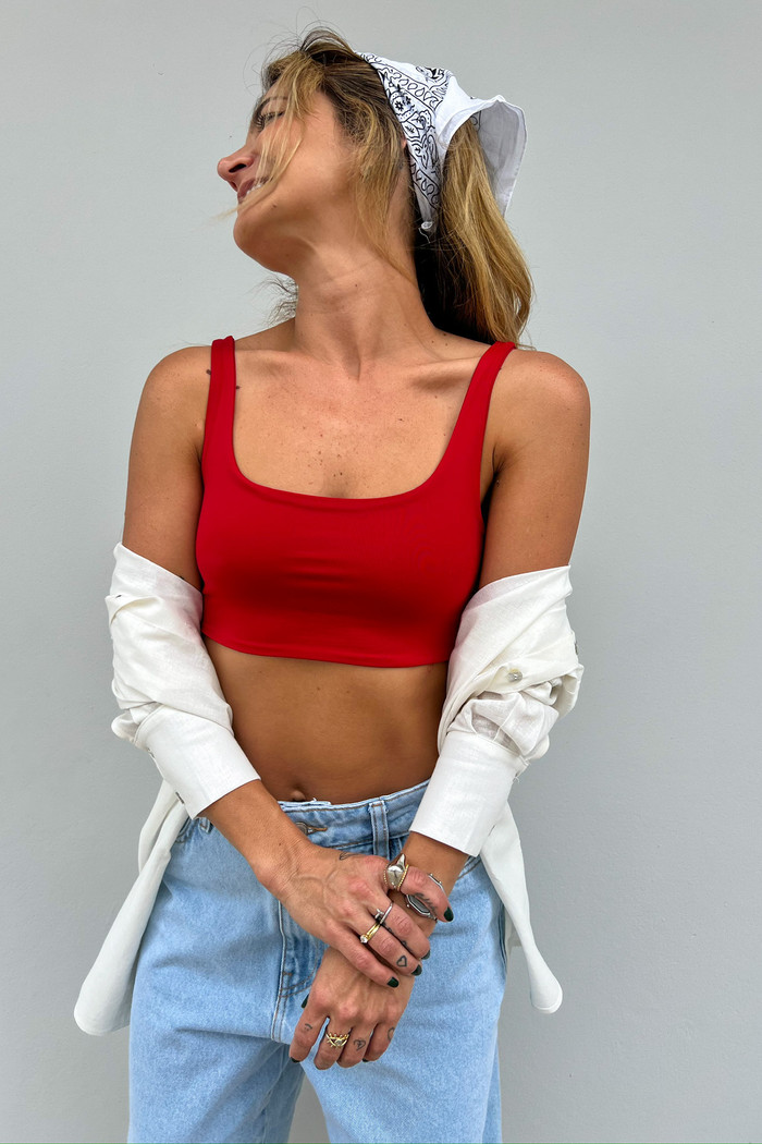 Top Com Alça Feminino Rubro Abigail - Mini Moni