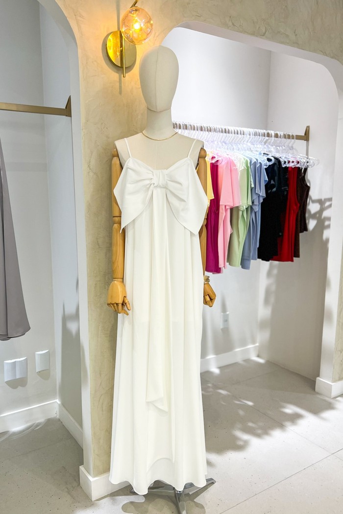 Vestido Longo Branco Lady - MiniMoni