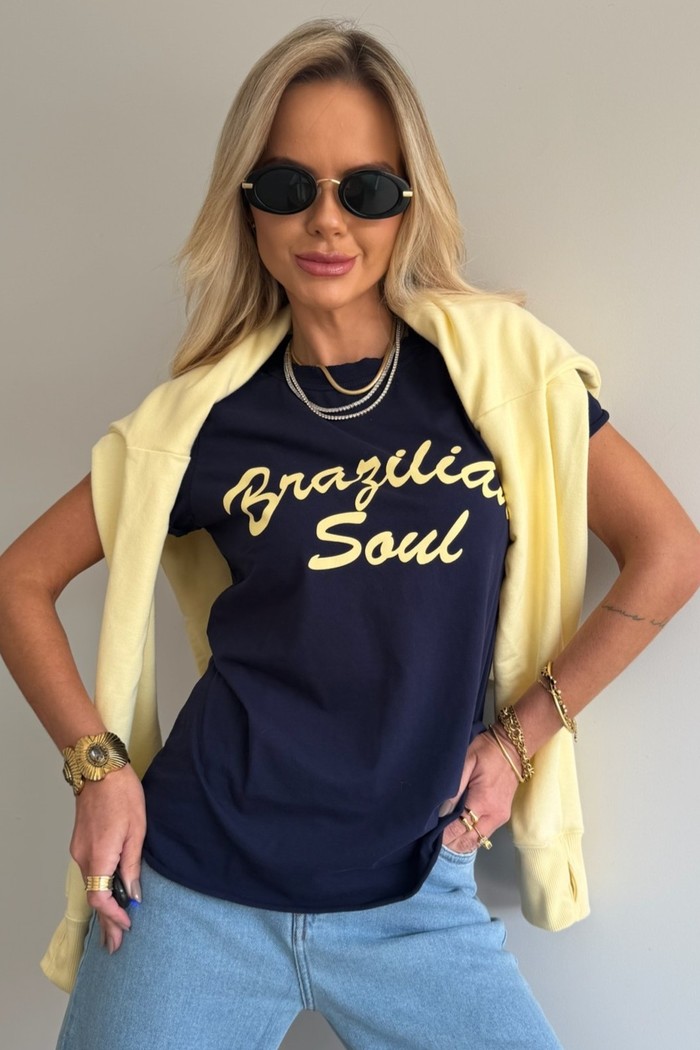 T-shirt Brazilian Soul Azul Marinho