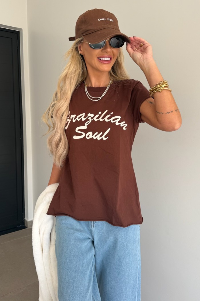 T-shirt Brazilian Soul Marrom
