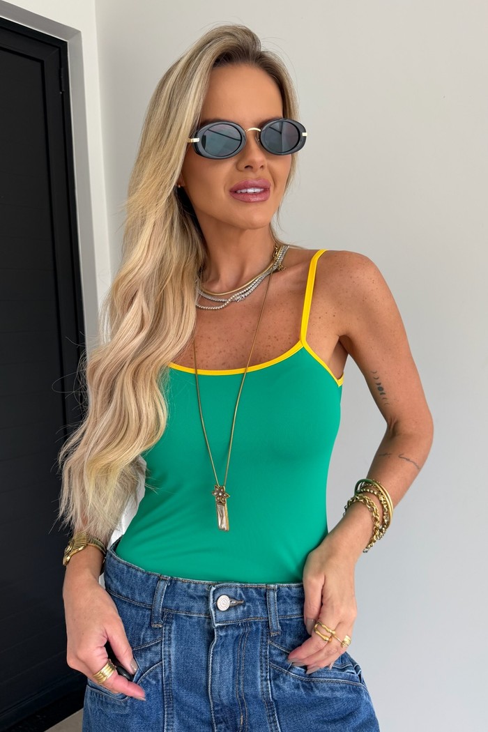 Blusa Alça Poli Brasil Verde