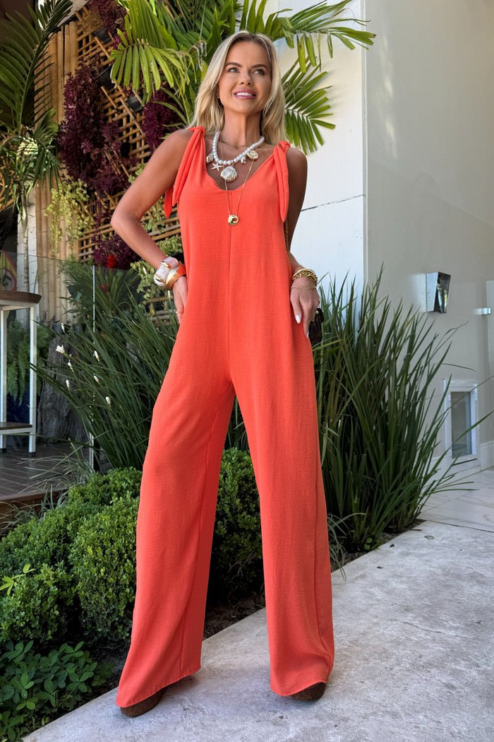 Macacão Alças Angra Laranja