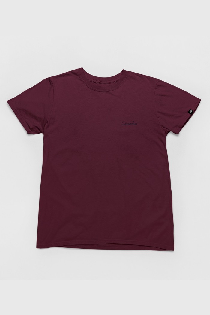 Camiseta Cotton Básica Toque macio e confortável Vinho Promocional