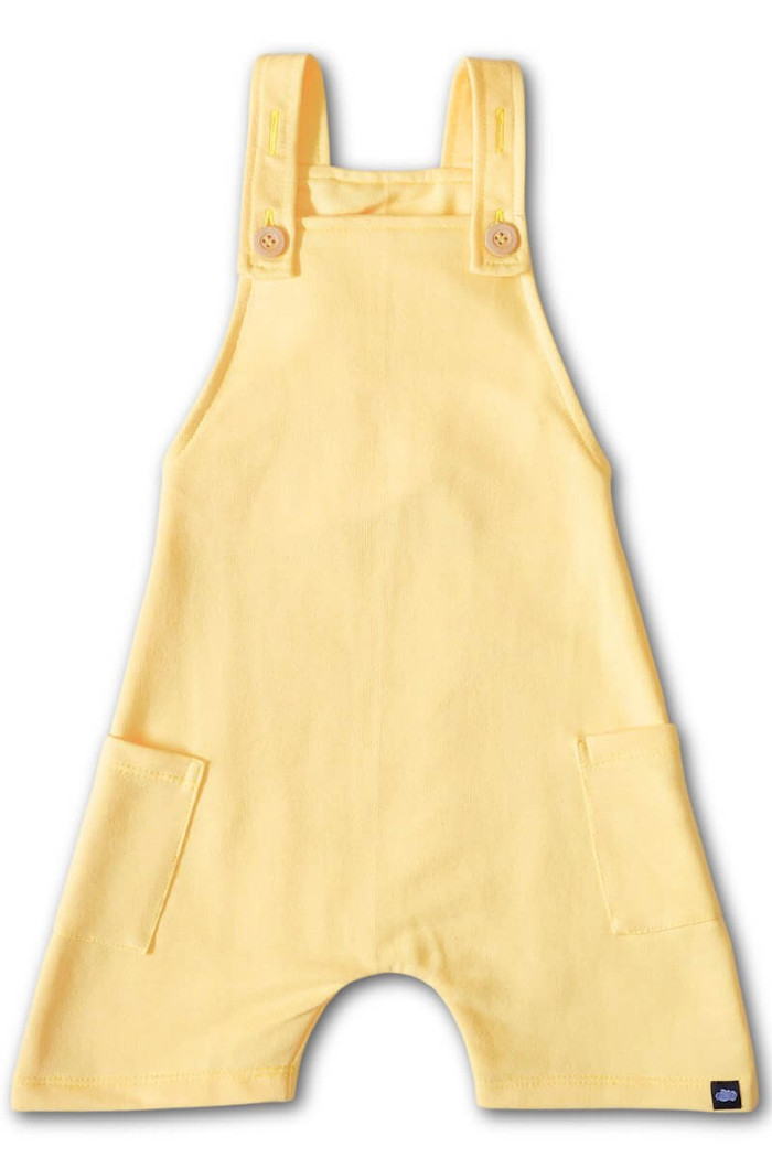 Jardineira Infantil Curta com alça ajustável Amarelo