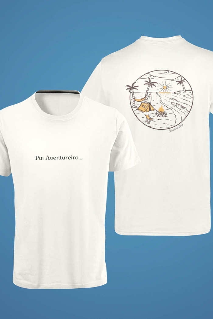Camiseta Adulto Manga Curta Branco Aventureiro