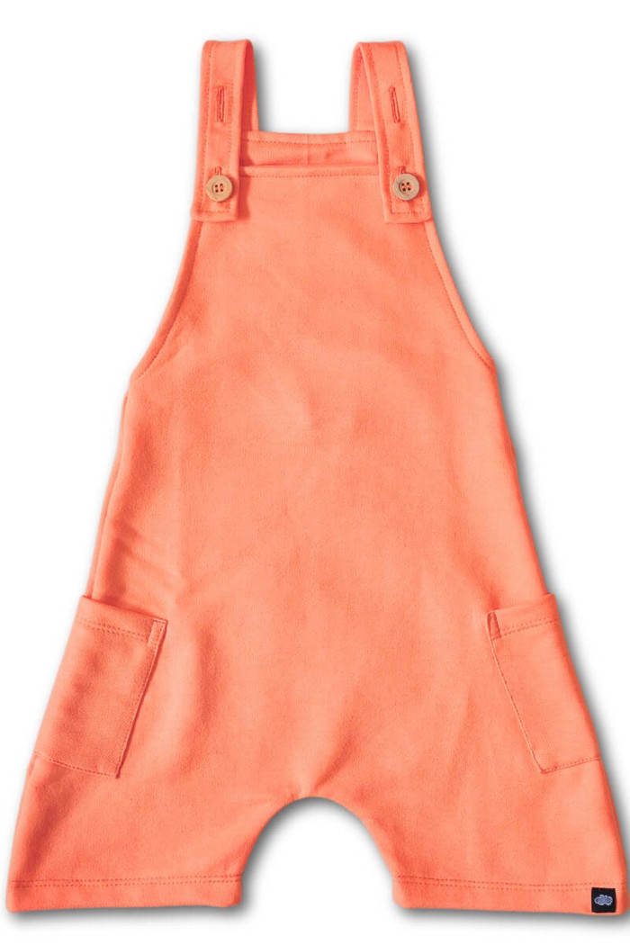 Jardineira Infantil Curta com alça ajustável Laranja