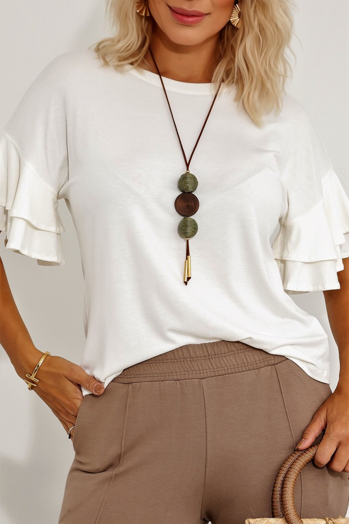 COLAR DETALHE MADEIRA - VERDE