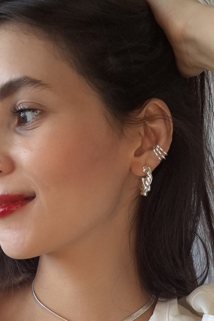 Brinco Triplo Basique | Prata 925