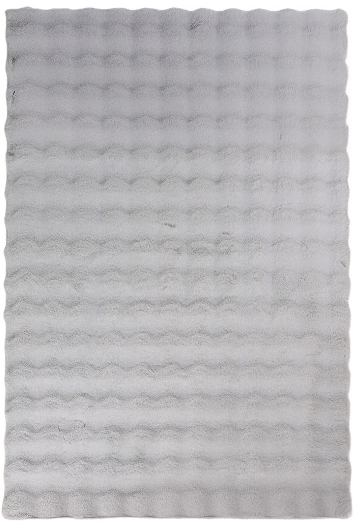 Tapete Pele de Coelho Livy Prata 150x200