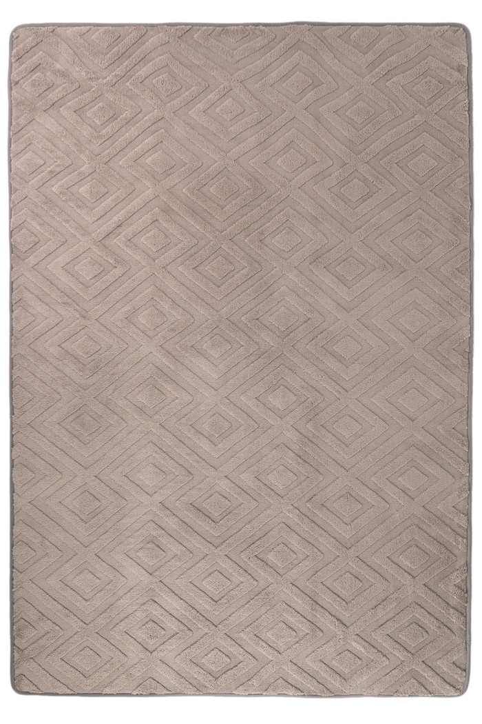 Tapete Passadeira Microfibra SuperSoft Pequim 100x140 - Lotus Marrom Claro