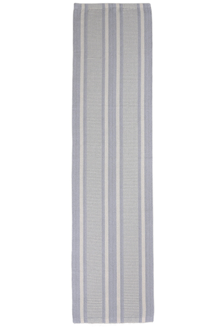 Tapete Passadeira 50x150 Artesanal de Algodão Trama Basic Bruno Cinza