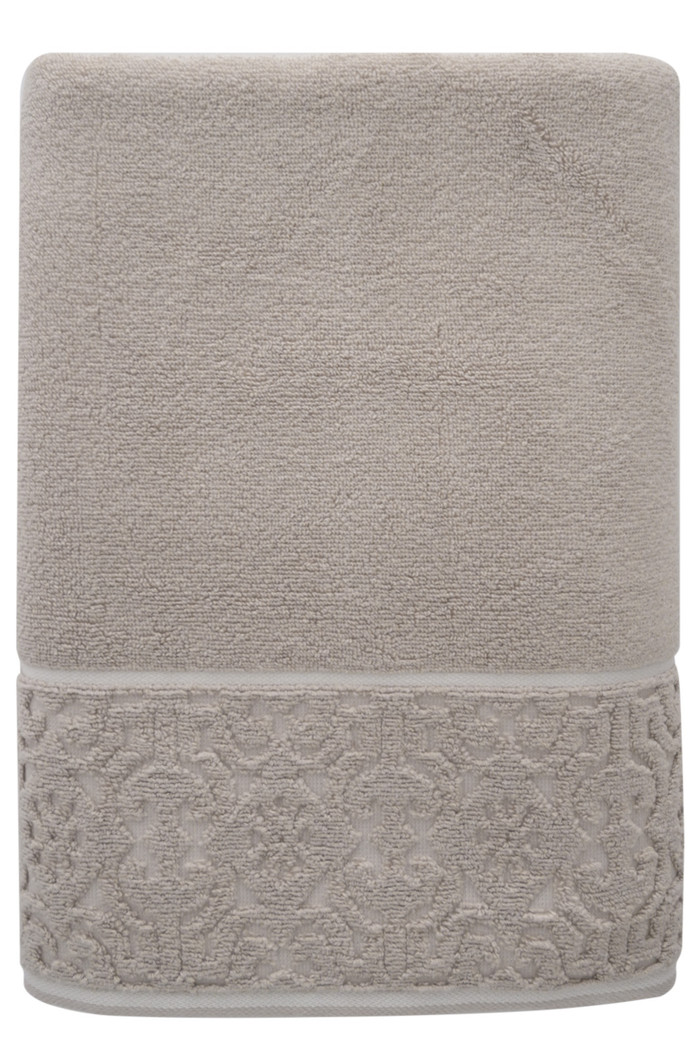 Toalha Banhão 500g Super Soft Zero Twist Arabesco 80cmx150m Bege