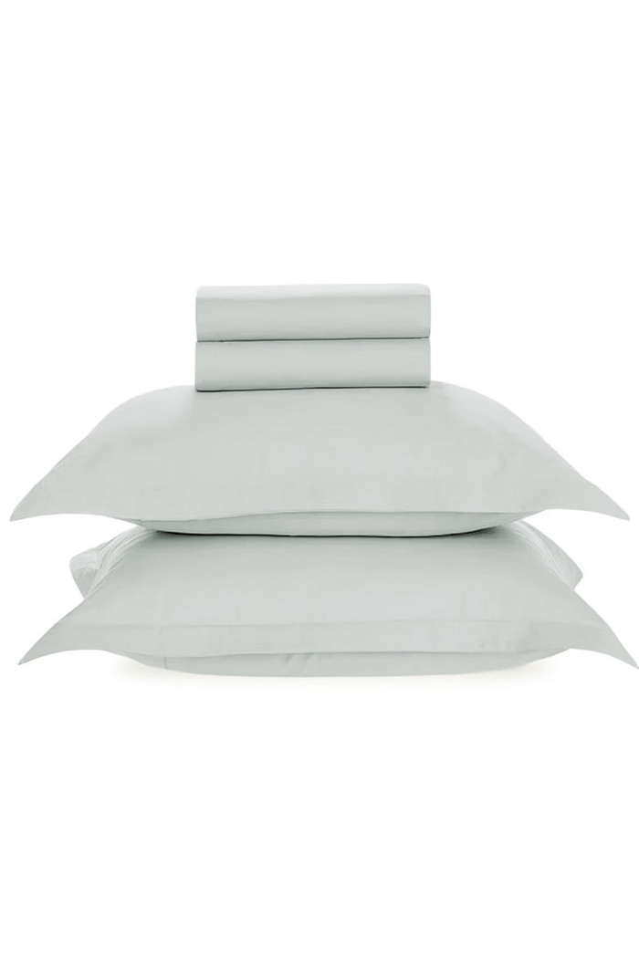 Jogo de Lençol King Cetim 400 Fios Cinza