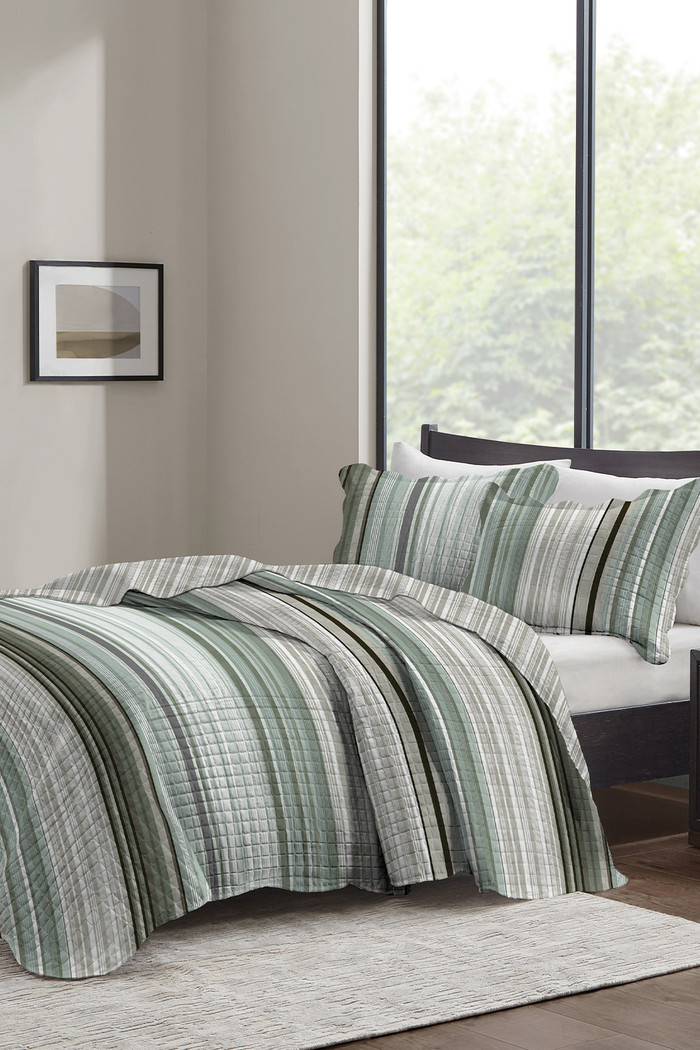 Kit Cobre Leito Colcha Queen 3 Peças Boutis Estampada Dupla Face -  Hamilton