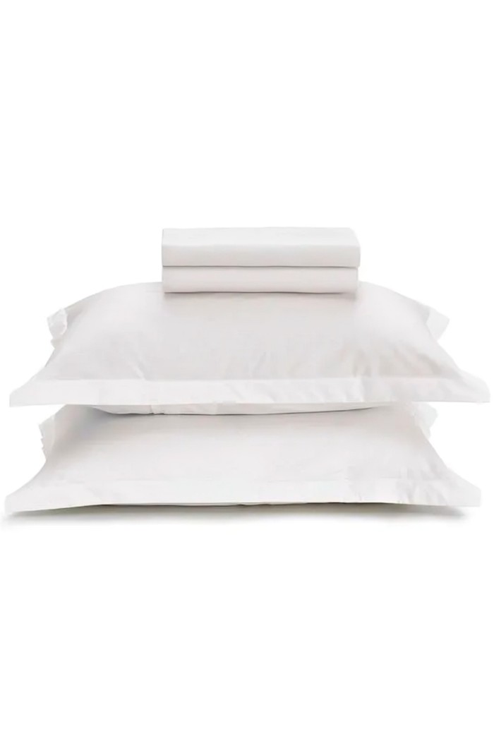 Jogo de Lençol Casal Cetim 400 Fios Branco