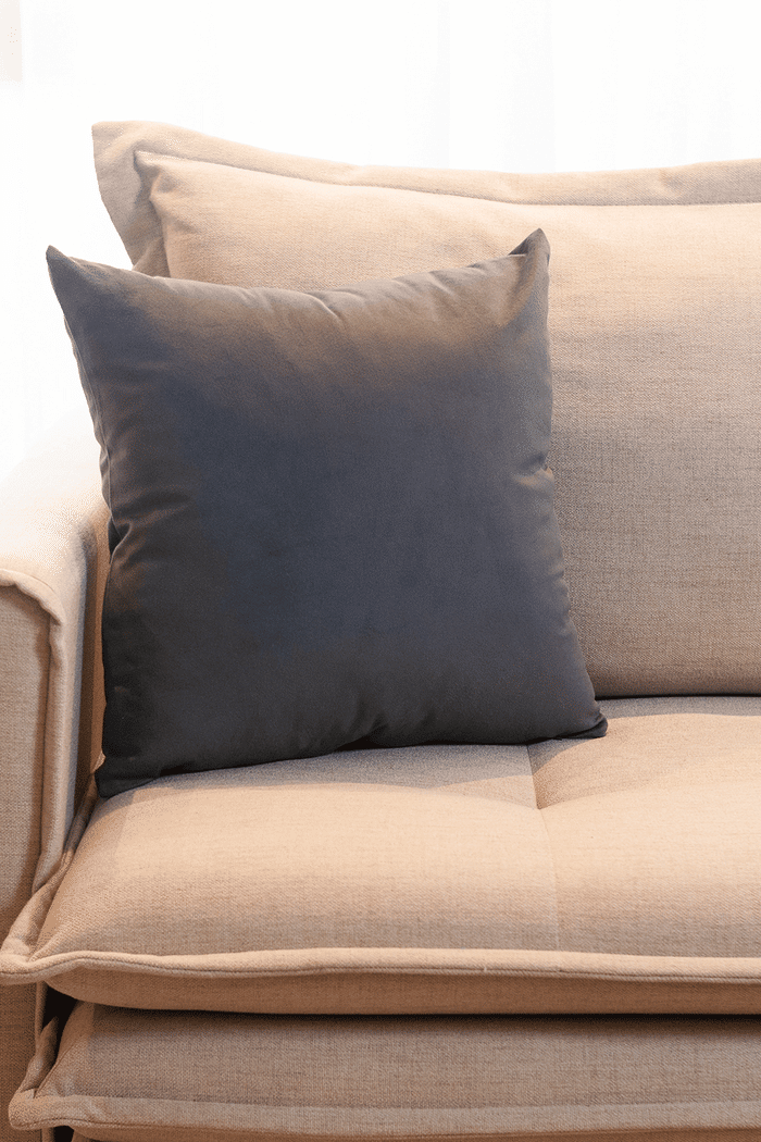 Capa de Almofada Veludo Premium Decorativa - Chumbo 45cm x 45cm