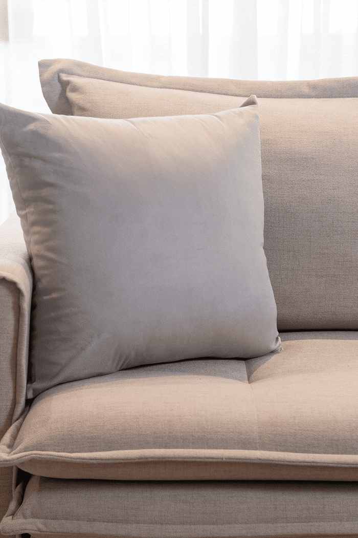 Capa de Almofada Veludo Premium Decorativa - Cinza Prata 50cm x 50cm