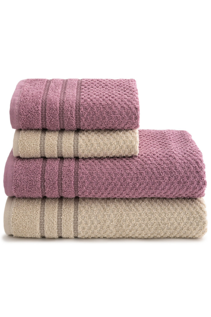 Jogo de Toalha Banhão 350g 4 peças Brisa - Azaleia e Bege