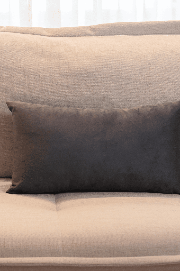 Capa de Almofada Veludo Premium Decorativa - Chumbo 30cm x 50cm