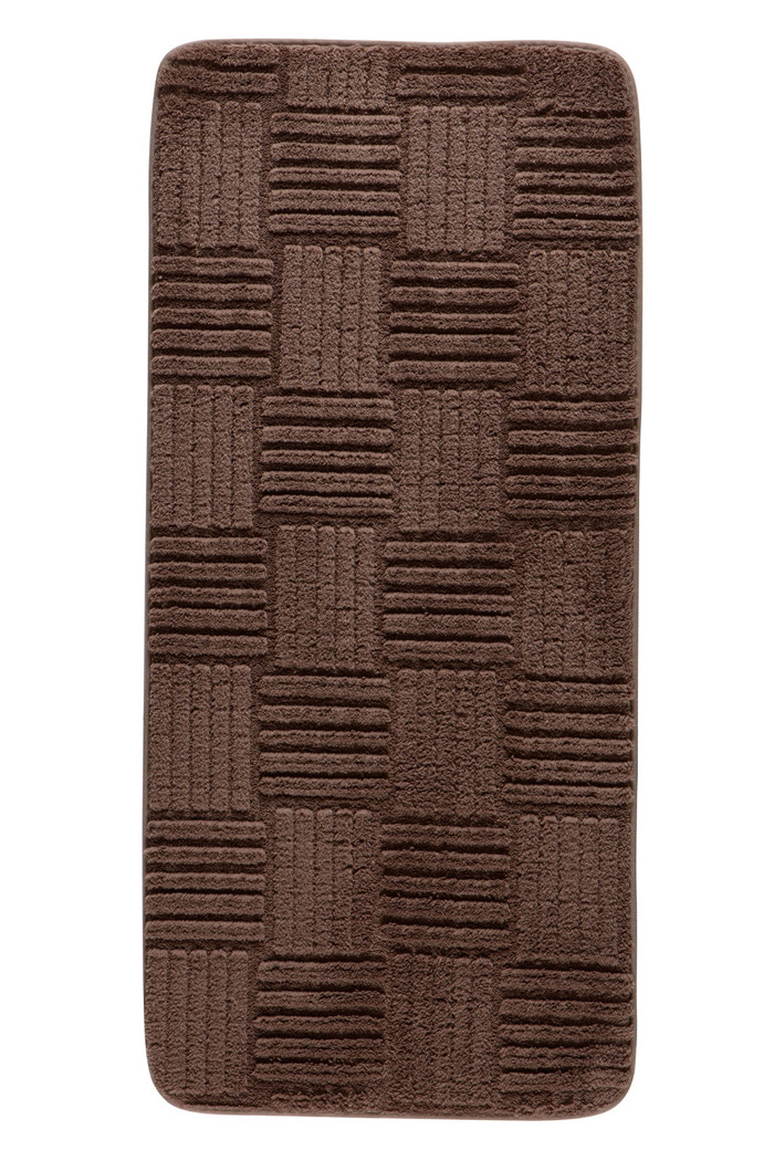 Tapete Banheiro Flufy Microfibra Antiderrapante 45x100 - Marrom