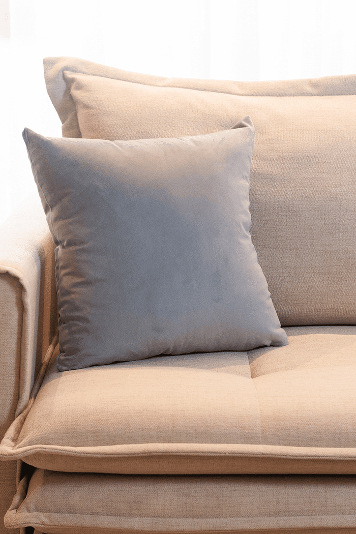 Capa de Almofada Veludo Premium Decorativa - Cinza Arcade 45cm x 45cm