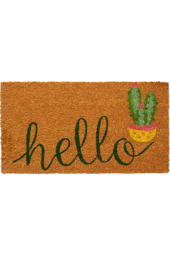 Tapete Capacho Fibra de Coco 33x60 Hello