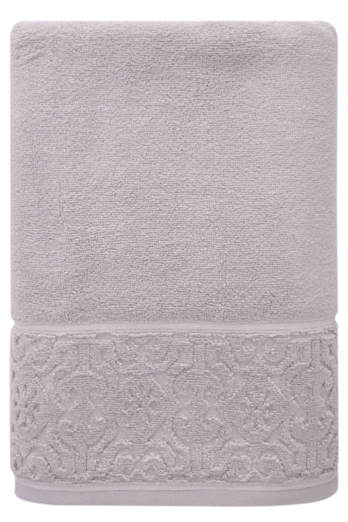 Toalha Banhão 500g Super Soft Zero Twist Arabesco 80cmx150m Cinza