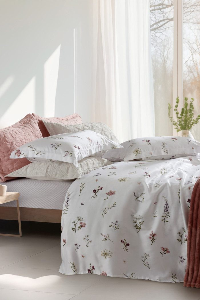 Jogo de Cama Casal Cetim 300 Fios 100% Algodão Margaux