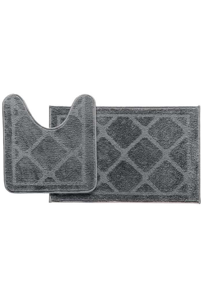 Jogo de Tapete 2 peças Banheiro Golden Microfibra Antiderrapante - Marrom