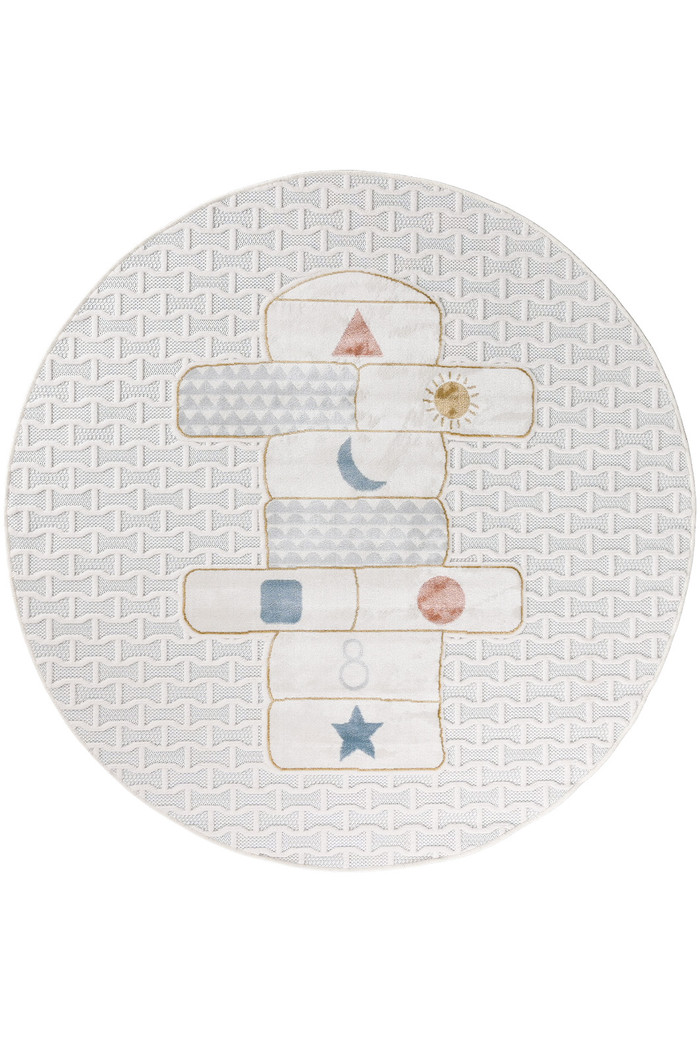 Tapete Infantil Pedagógico Redondo 1,50m Amarelinha