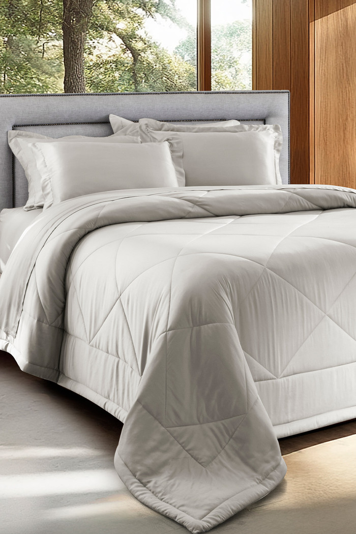 Kit Colcha Queen 100% Bambu 300 Fios Luxo Fendi