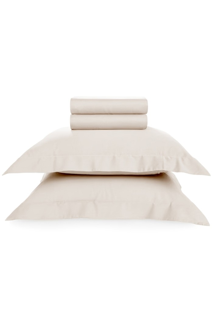 Jogo de Lençol Queen Cetim 400 Fios Marfim
