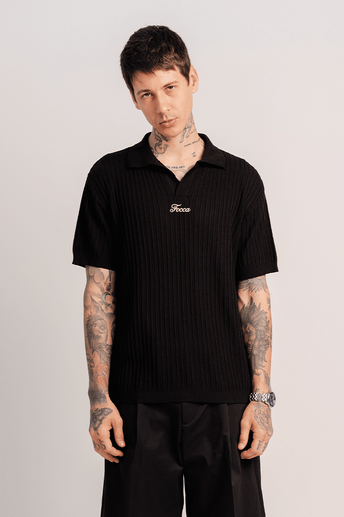 CAMISA POLO TRICOT BLACK