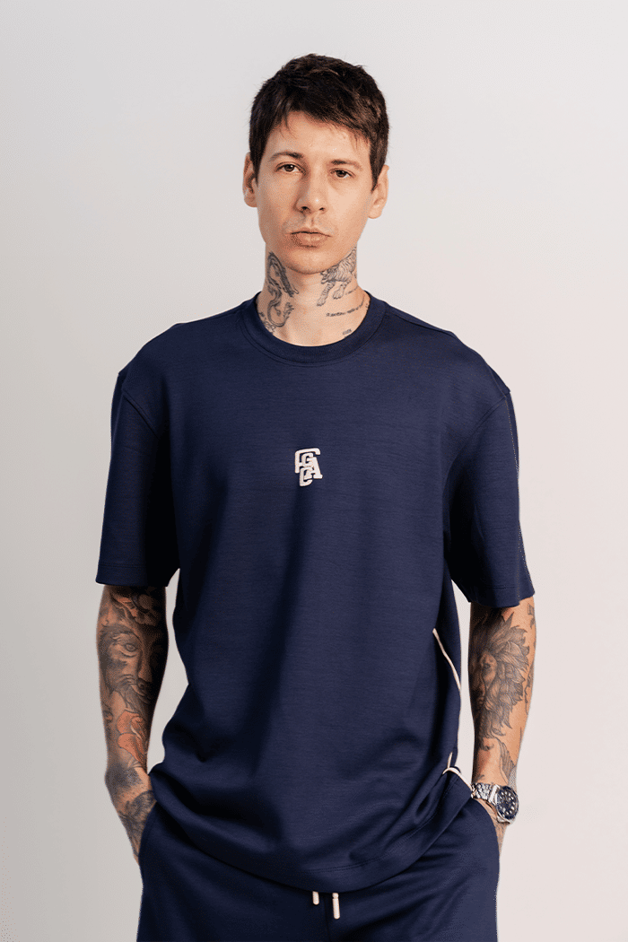 CAMISETA OVERSIZED SPORT CHIC AZUL