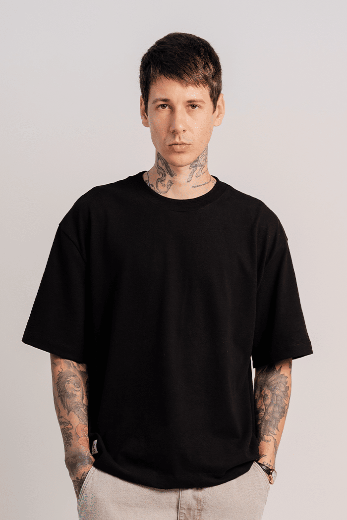 CAMISETA BOXY FOCCA PRETA