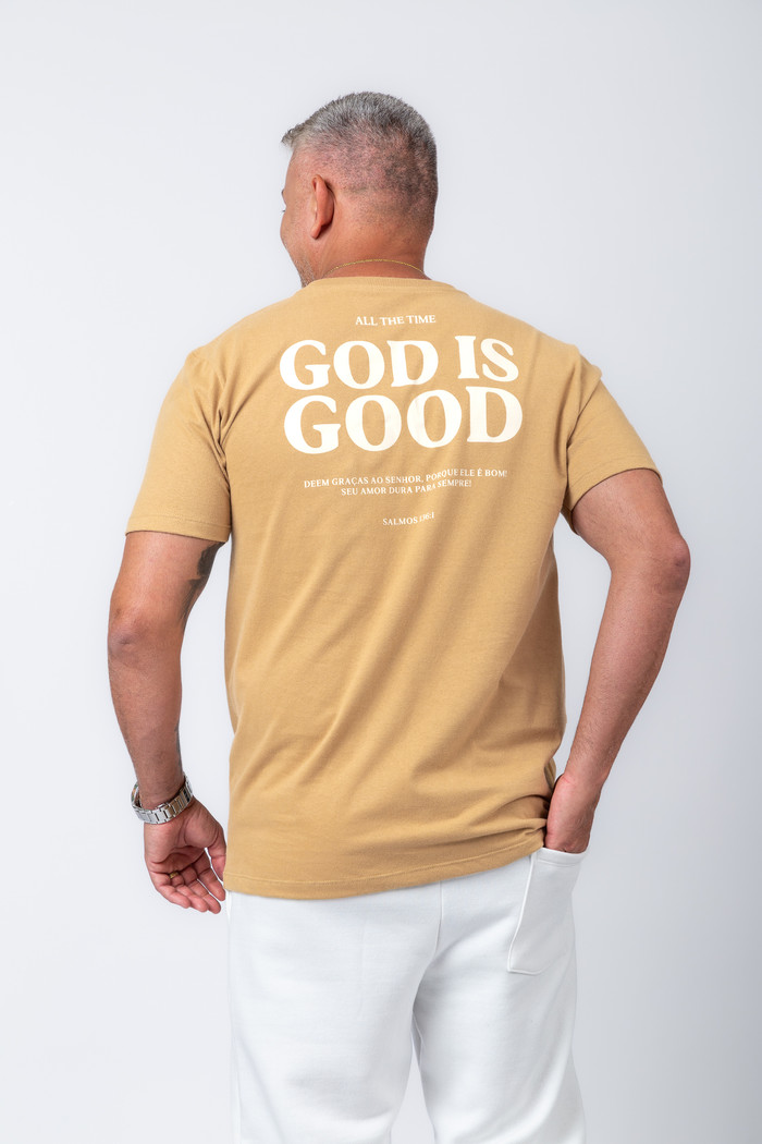 CAMISETA ALL THE TIME BEGE