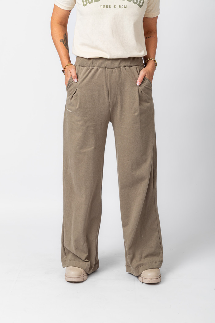 CALÇA PANTALONA GO TO GOD CAQUI