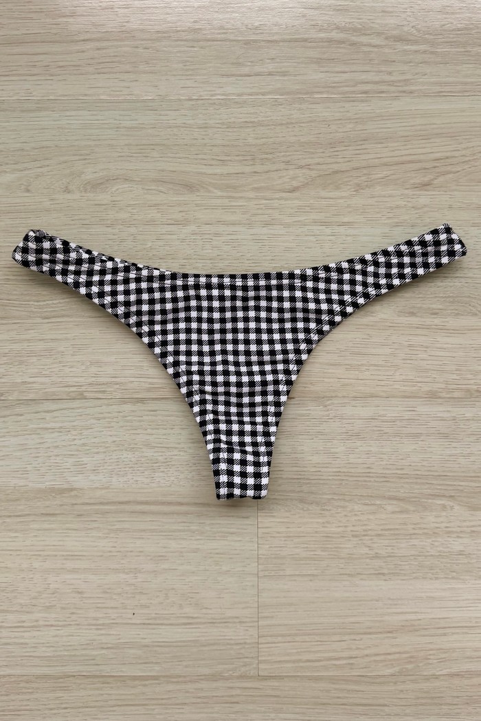 CALCINHA DE BIQUÍNI DUDA XADREZ PRETO